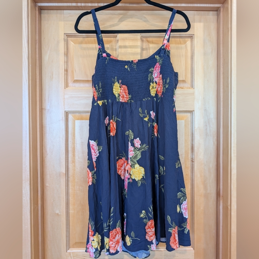 Old Navy Navy Floral Mini Dress - Picture 6 of 10